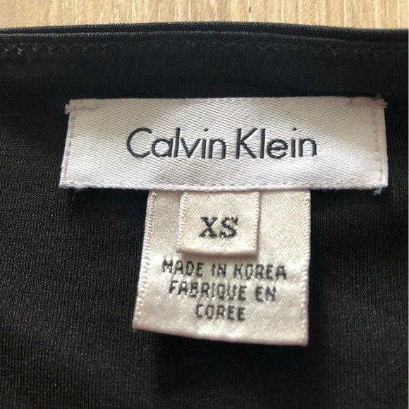 Vintage Calvin Klein Square Neck Black Midi Dress Size XS - Picture 9 of 9